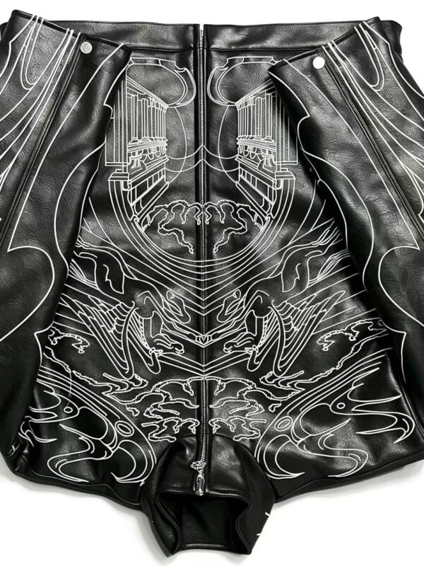 Customized Desgin Oem Retro Denim Jacket Unisex Embroidered Waterproof Leather Jacket Cotton Jacket Coat